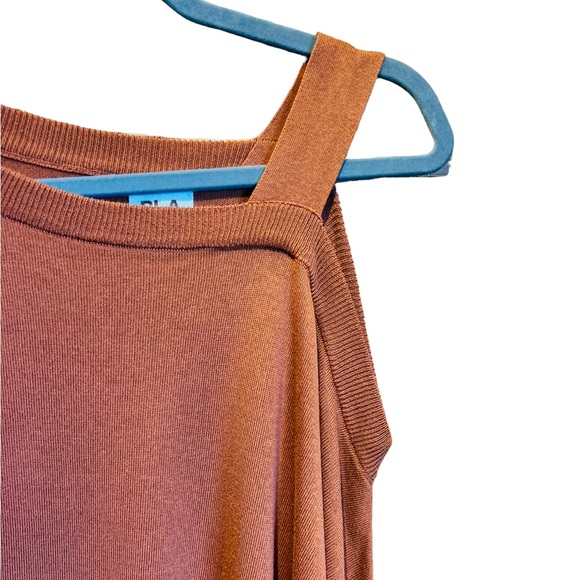 Planet Pima Cotton Cut Away Sweater Size Relaxed  Fit M Boxy Cropped Preowned - Picture 11 of 12